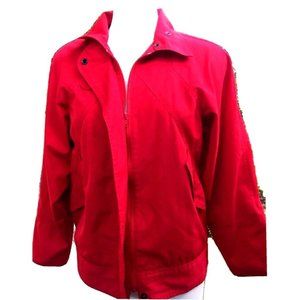 Vgt.  Women's Nordstrom "Point of View" Red Zipper Jacket Size Small